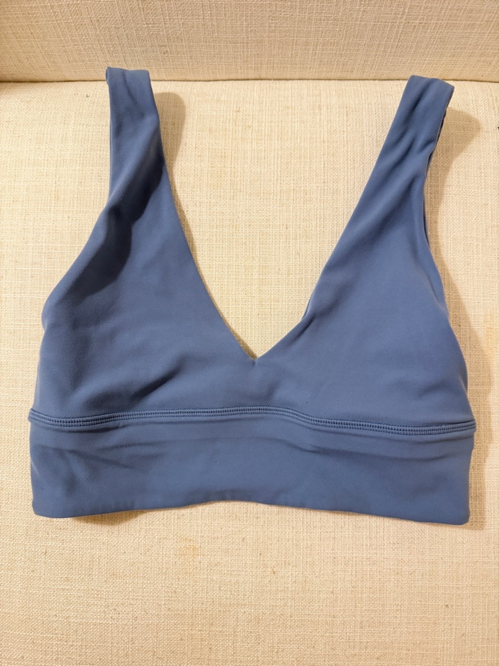 Lululemon Align V-Neck Bra- A/C. Size 6. Washed Denim Blue